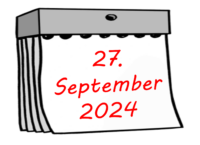 Kalender mit Text 27. September 2024